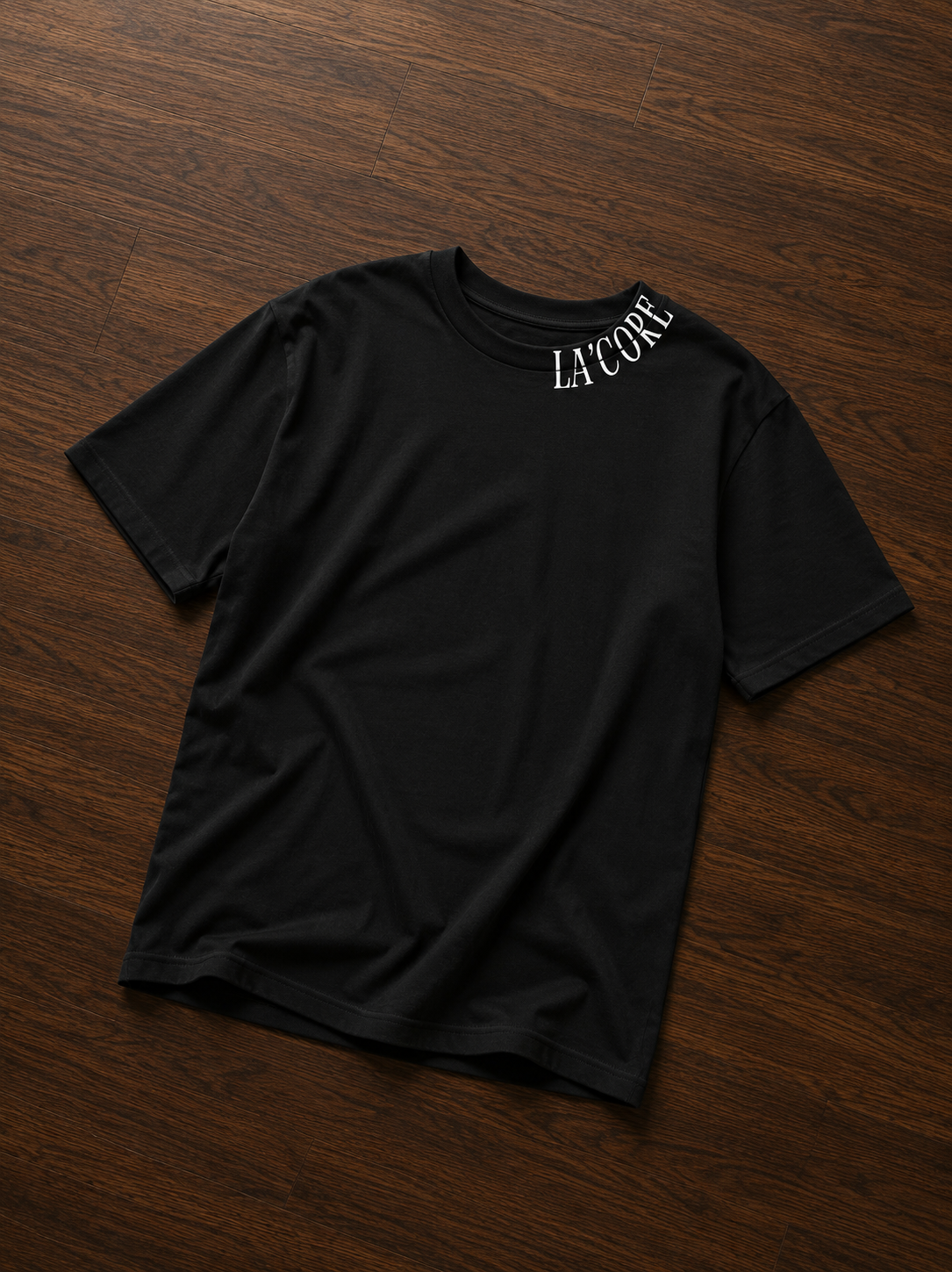 Women’s black collar mark T-shirt