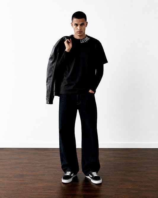 Men’s black collarmark T-shirt