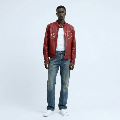 La’Core Men’s wine leather jacket
