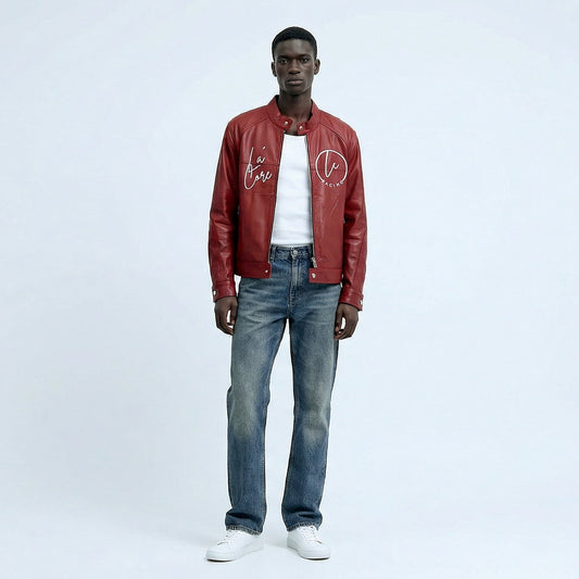 La’Core Men’s wine leather jacket